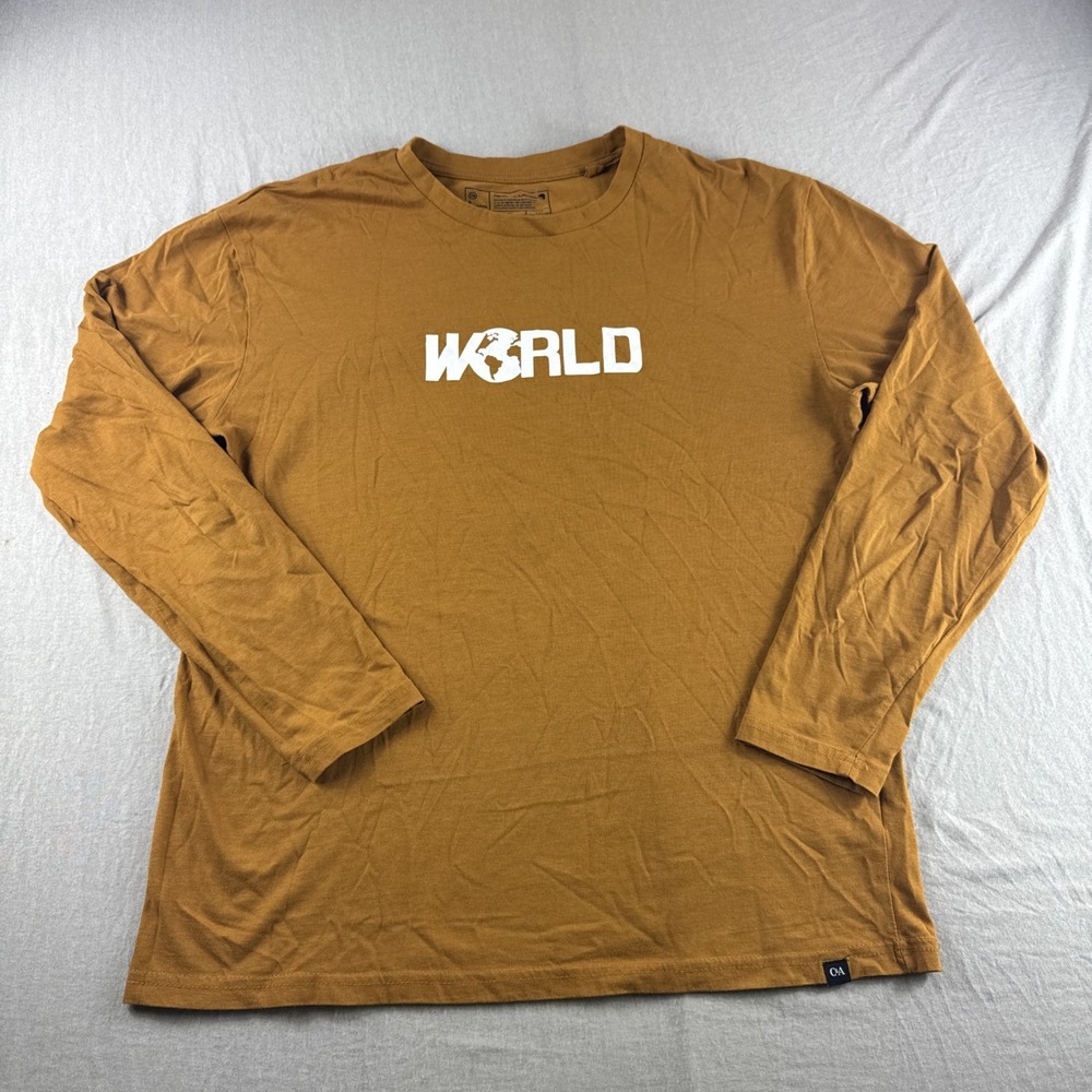 Algodon Mas Sustentable Shirt Mens L Brown Long Sleeve Sustainable Casual Cotton